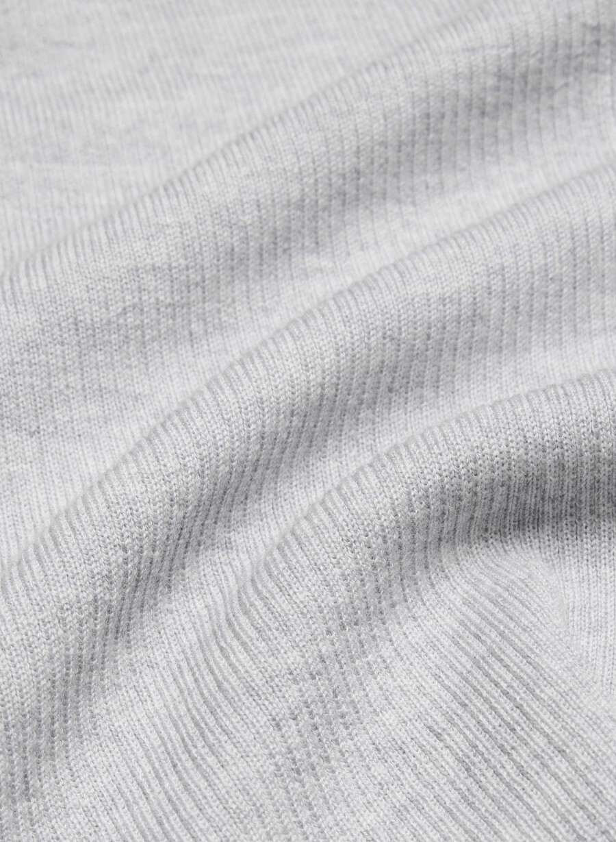 fine merino wool fieldstone cardigan heather chrome