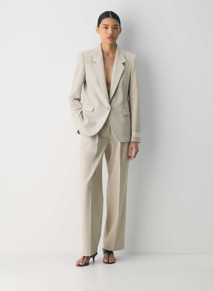 the effortless pant lo-rise - ressential light heather matte pearl