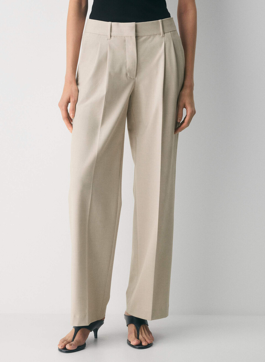 the effortless pant lo-rise - ressential light heather matte pearl