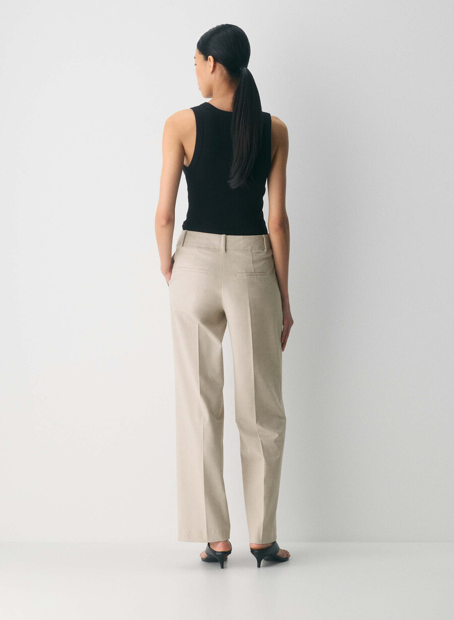 the effortless pant lo-rise - ressential light heather matte pearl