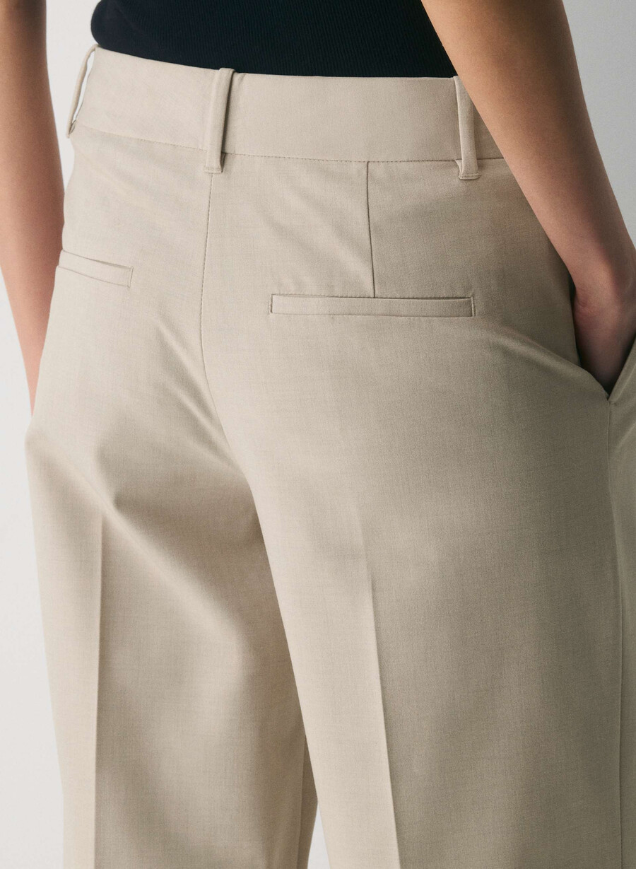 the effortless pant lo-rise - ressential light heather matte pearl