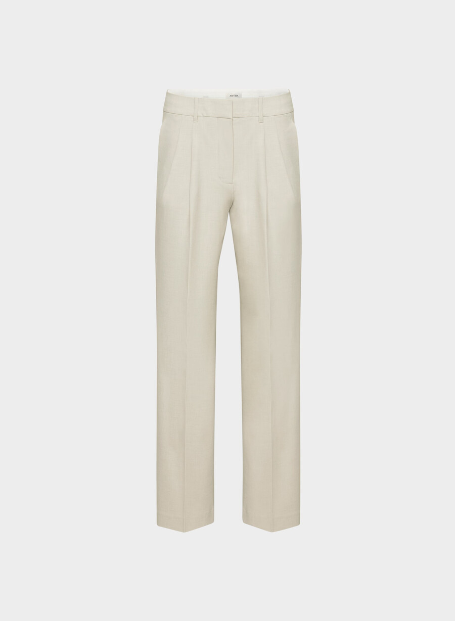 the effortless pant lo-rise - ressential light heather matte pearl