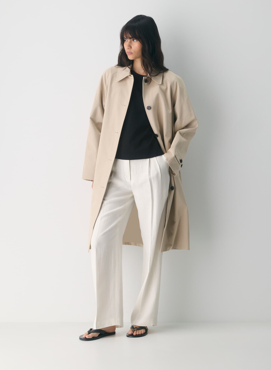 the effortless pant - linen light birch