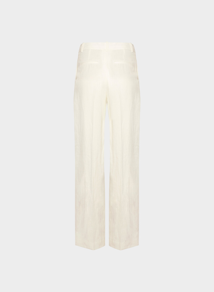the effortless pant - linen light birch