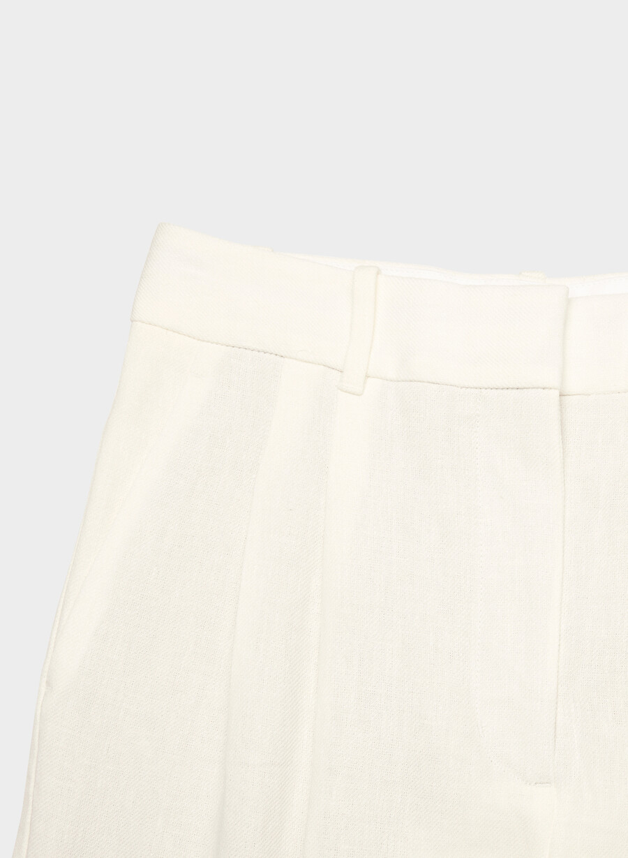 the effortless pant - linen light birch