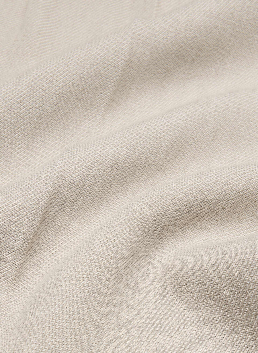 the effortless pant - linen undyed dark ecru