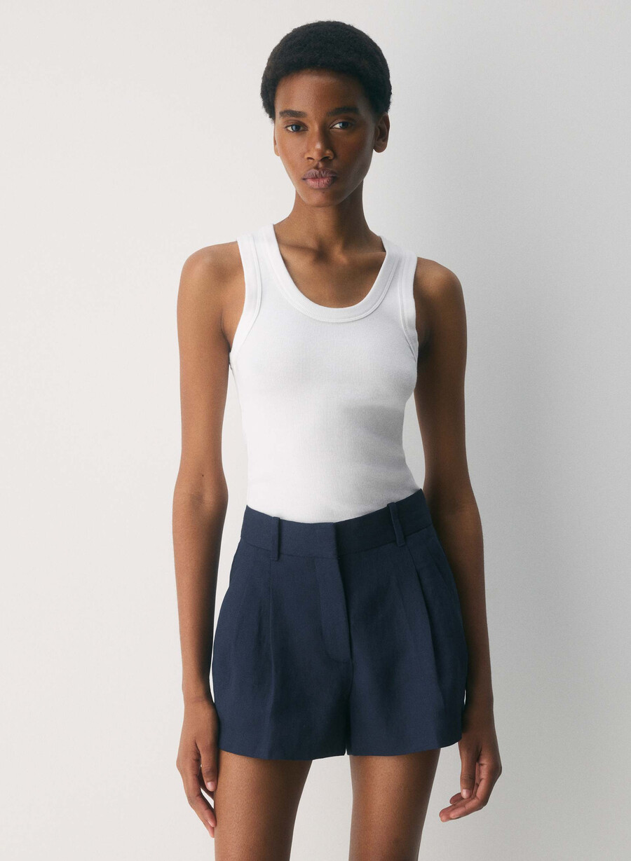 the effortless short mini - linen admiral