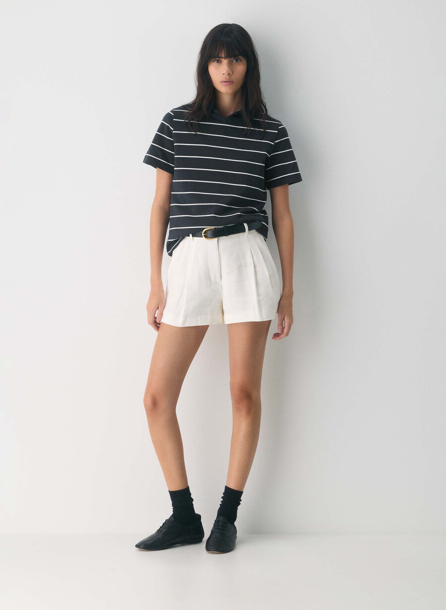 the effortless short mini - linen light birch