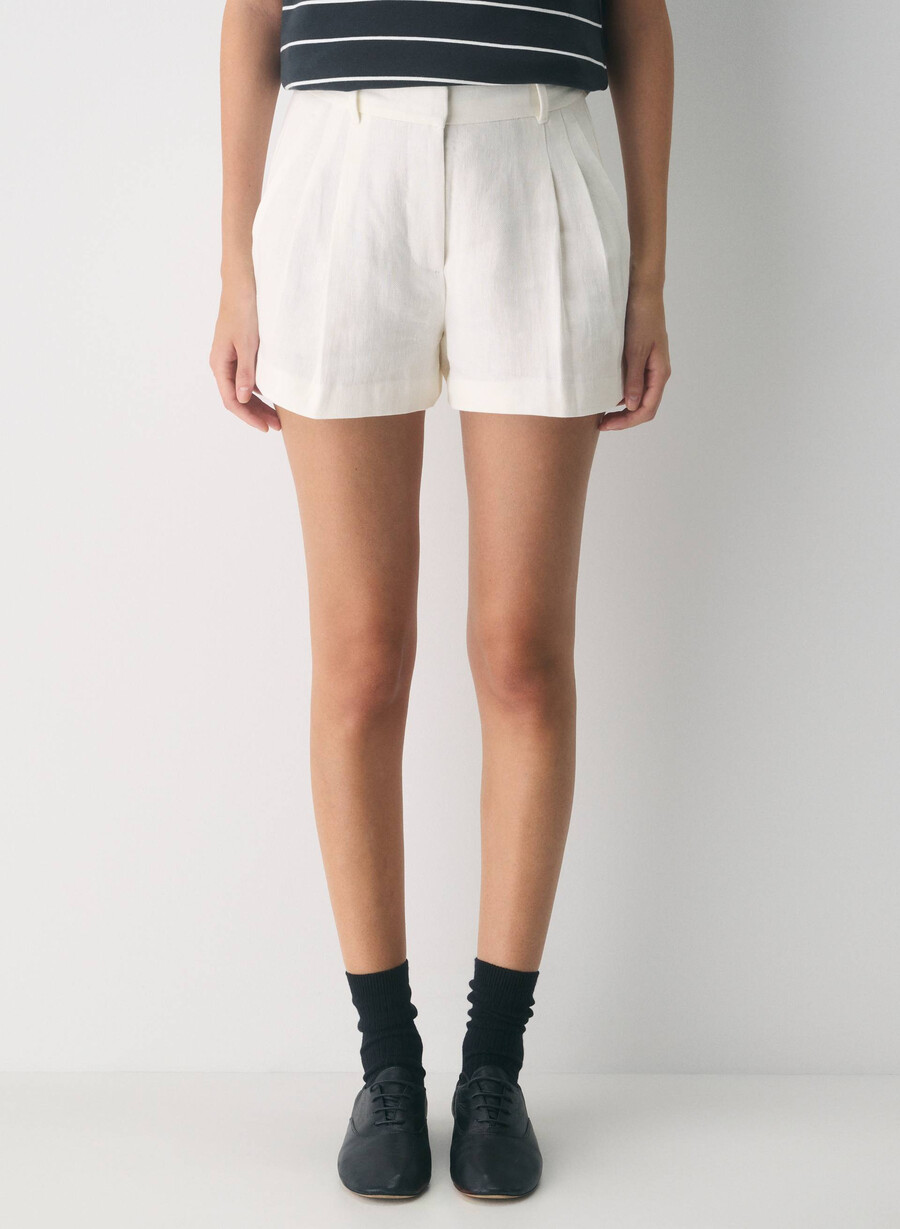 the effortless short mini - linen light birch
