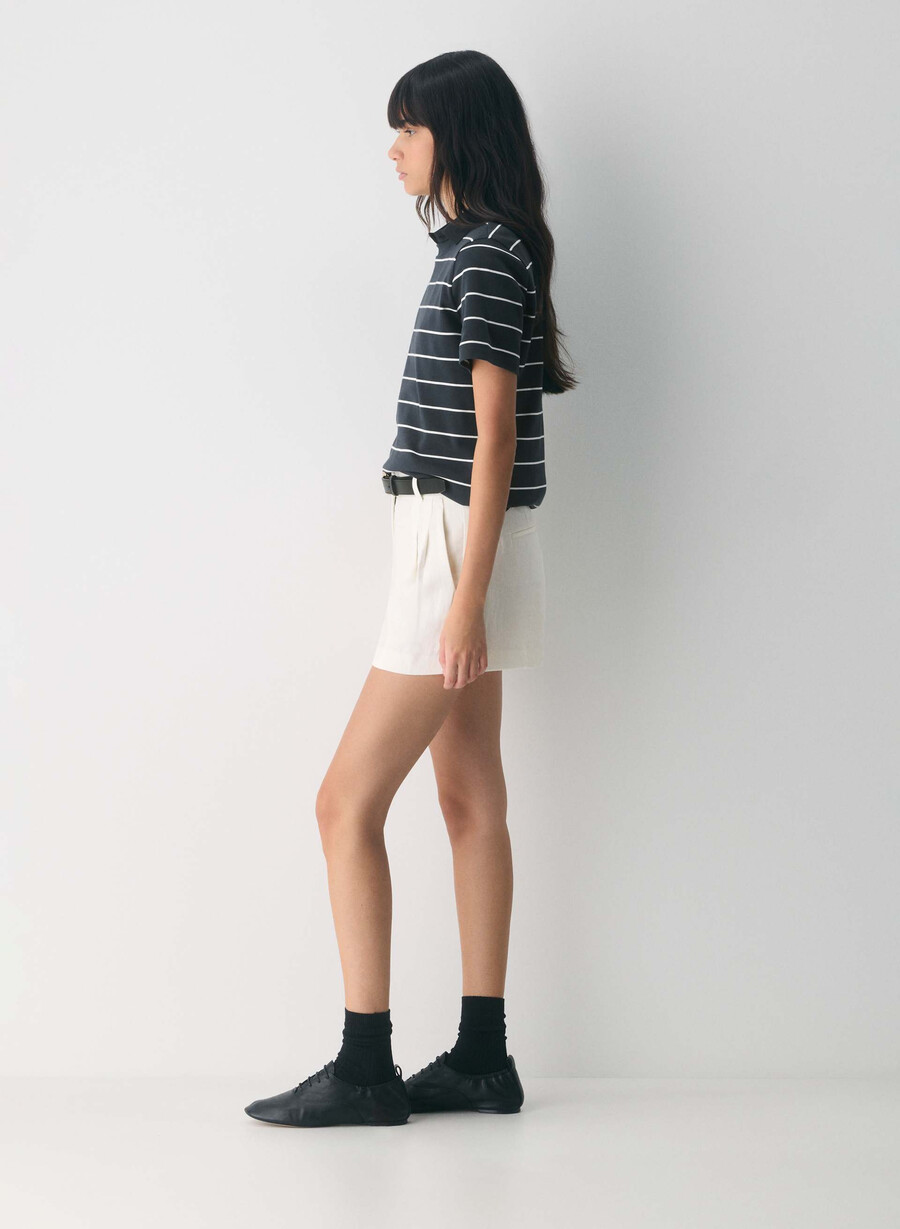 the effortless short mini - linen light birch