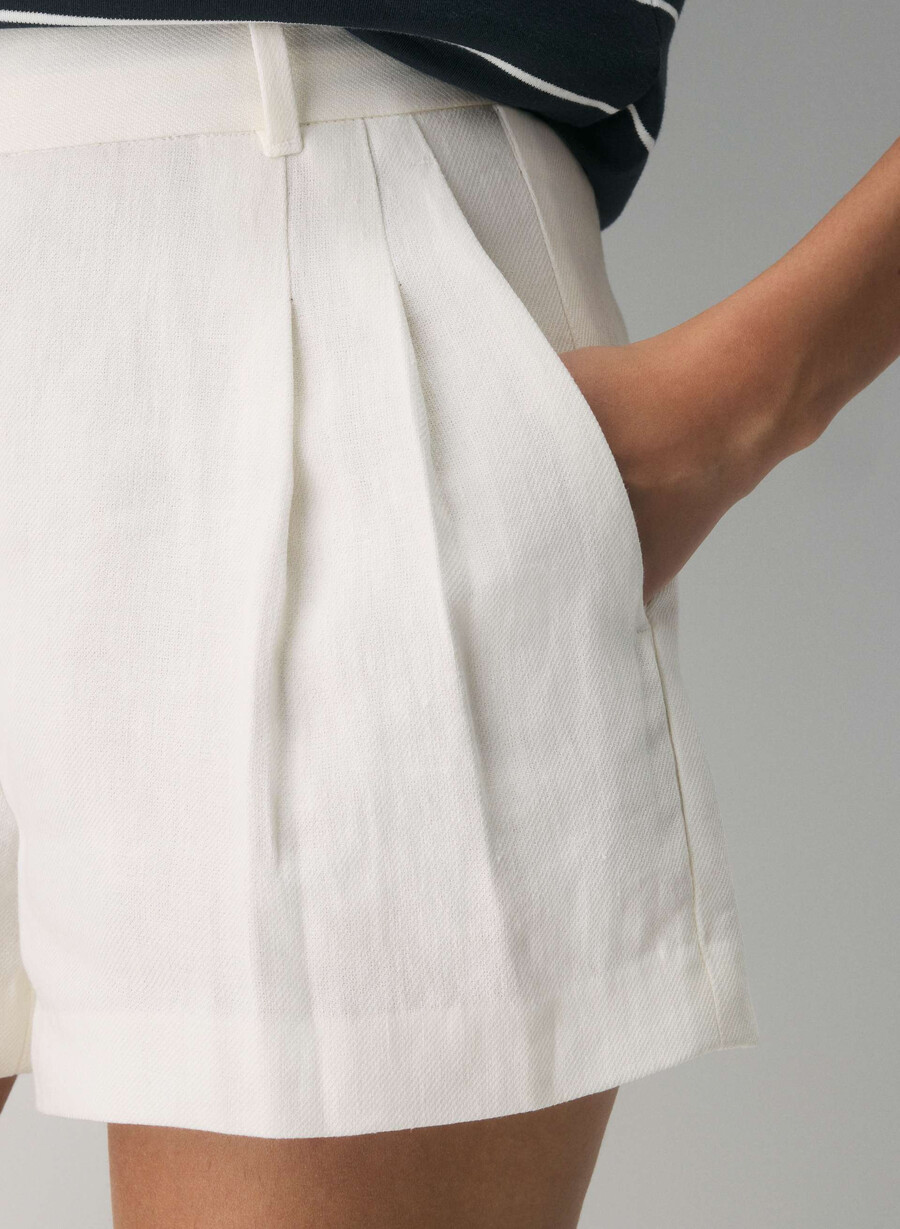 the effortless short mini - linen light birch