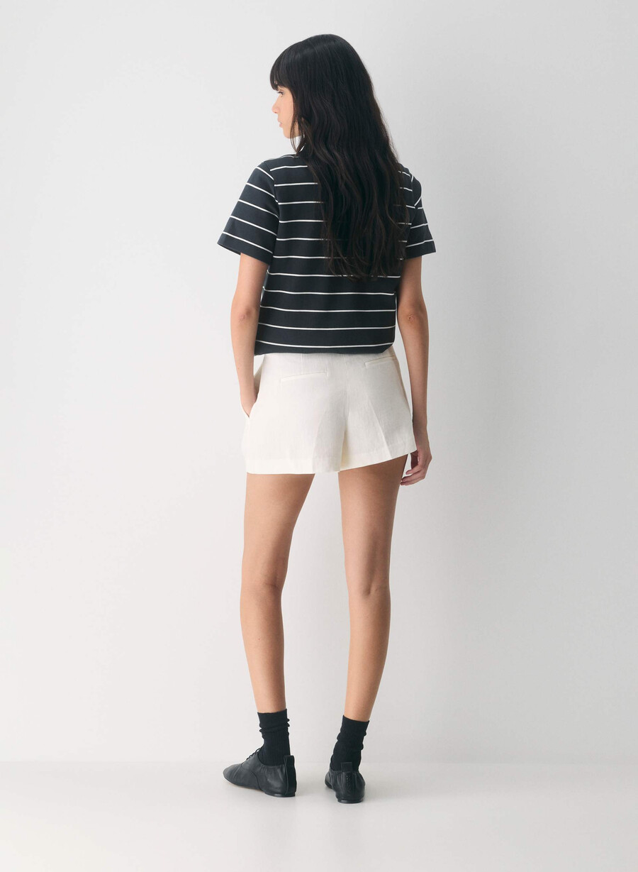 the effortless short mini - linen light birch
