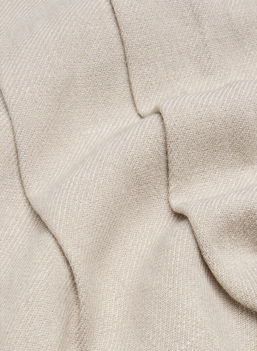 the effortless short mini - linen undyed dark ecru