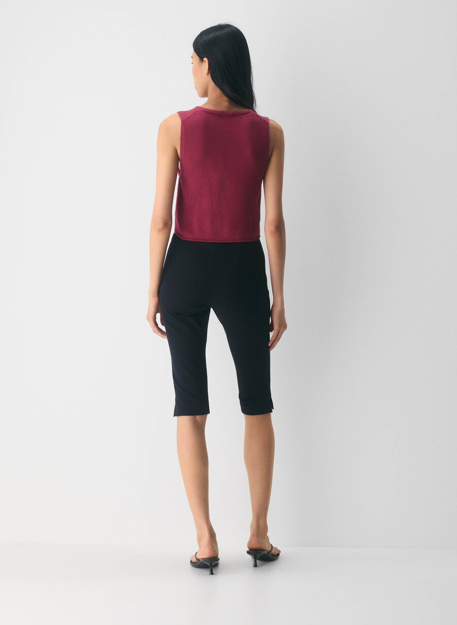 cotton charm basque sweater vest juicy rose