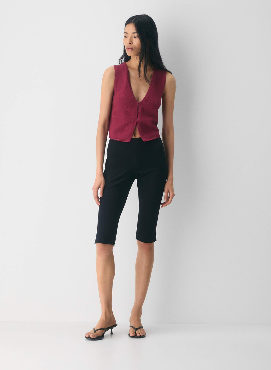 cotton charm basque sweater vest juicy rose