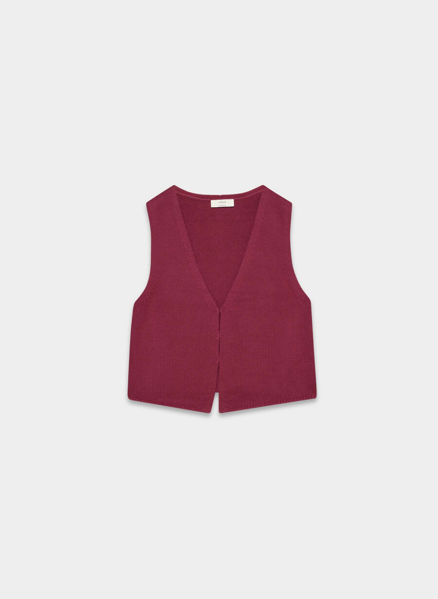 cotton charm basque sweater vest juicy rose