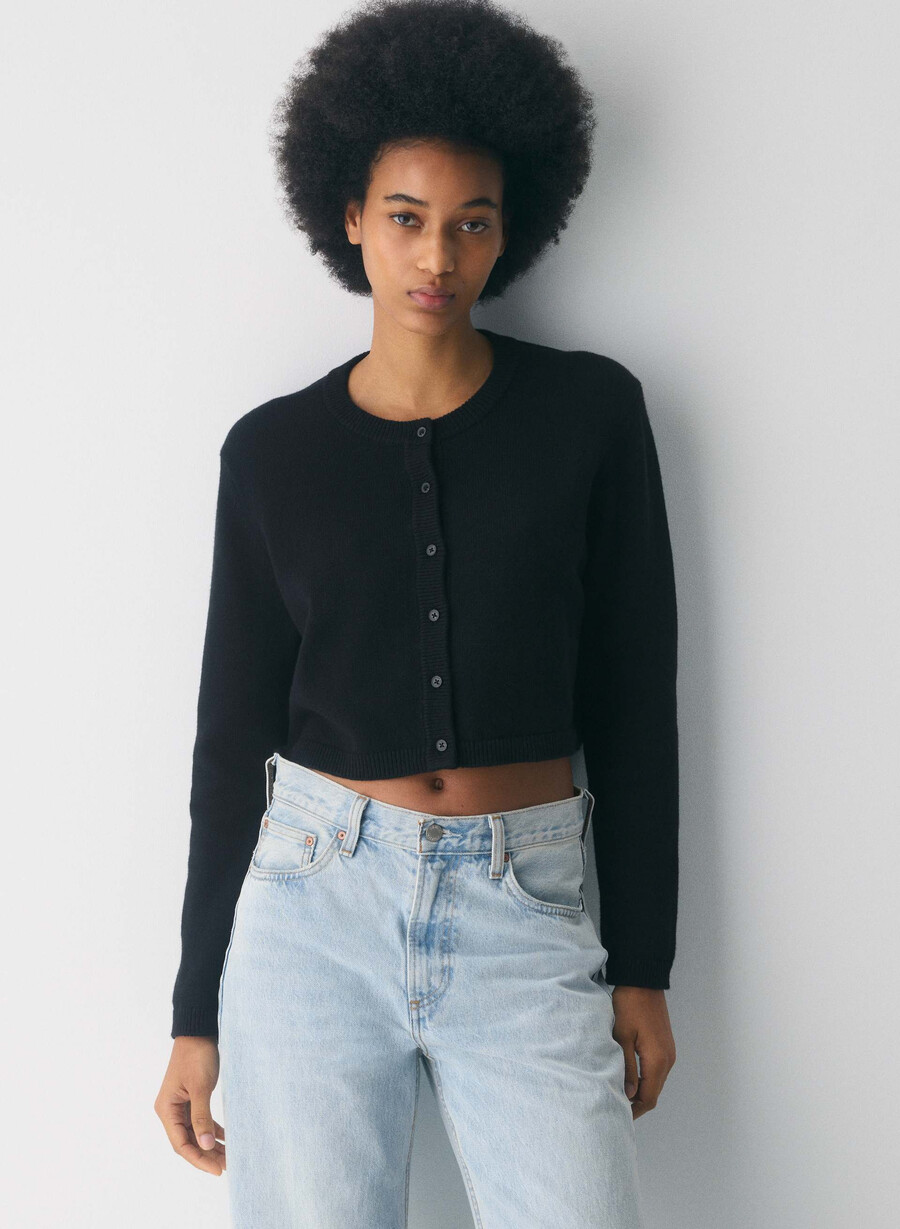 cotton charm sicily cardigan black