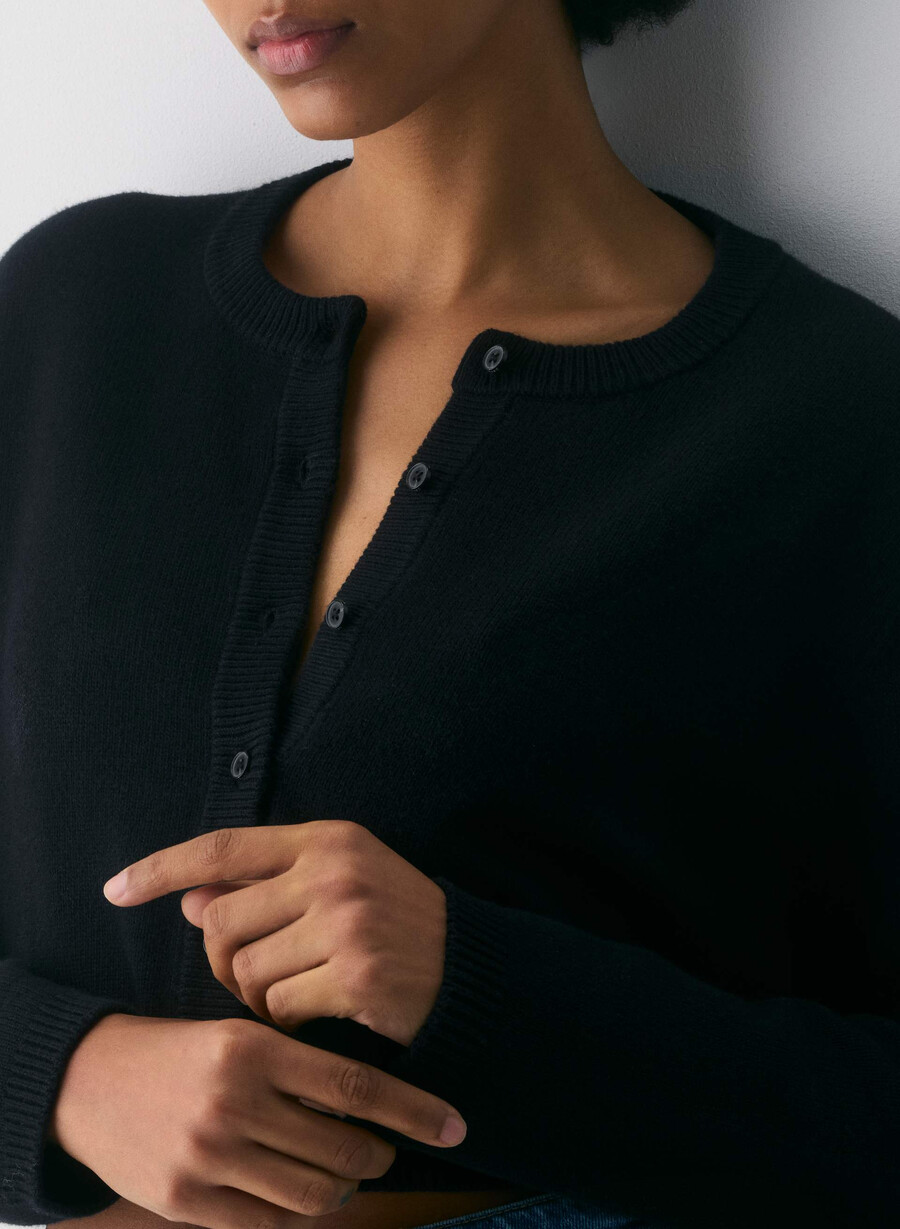 cotton charm sicily cardigan black