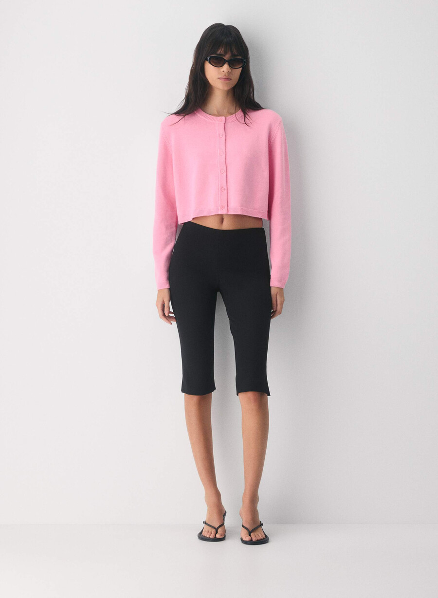 cotton charm sicily cardigan jellybean pink