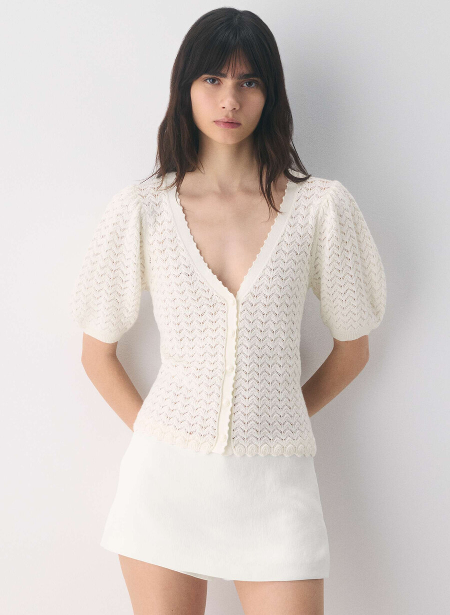 cotton charm fika cardigan light birch