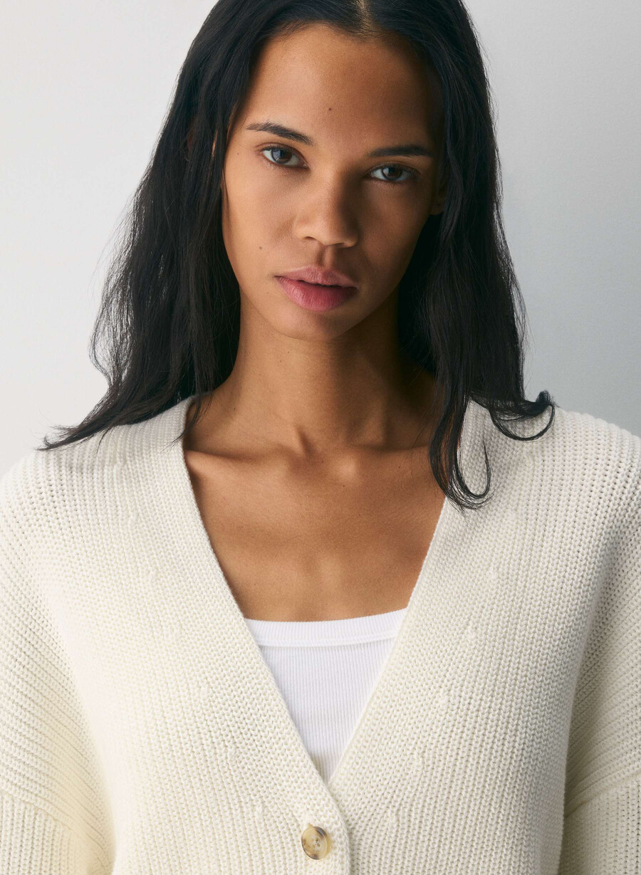 qualifier cardigan light birch