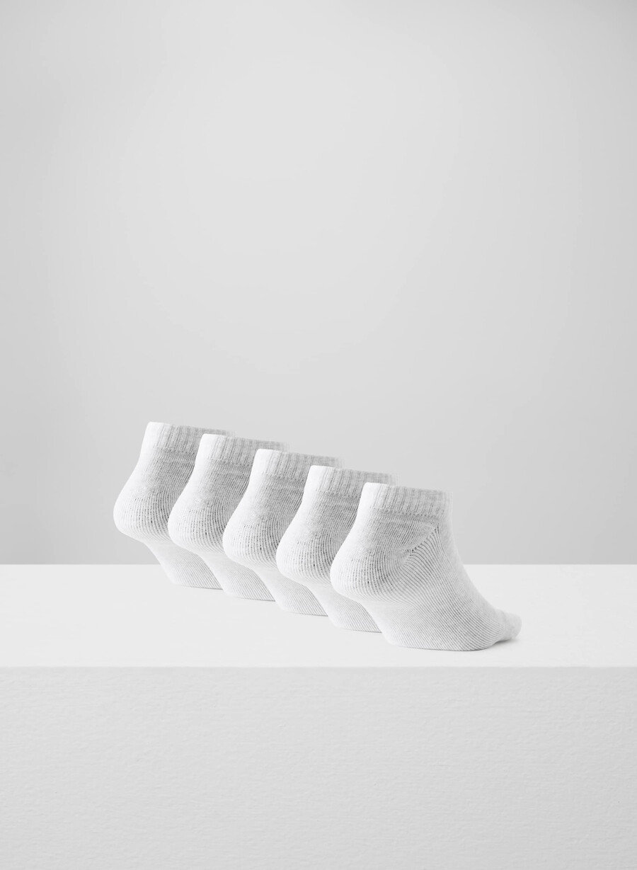 best-ever no-show sock 5-pack heather cloud white
