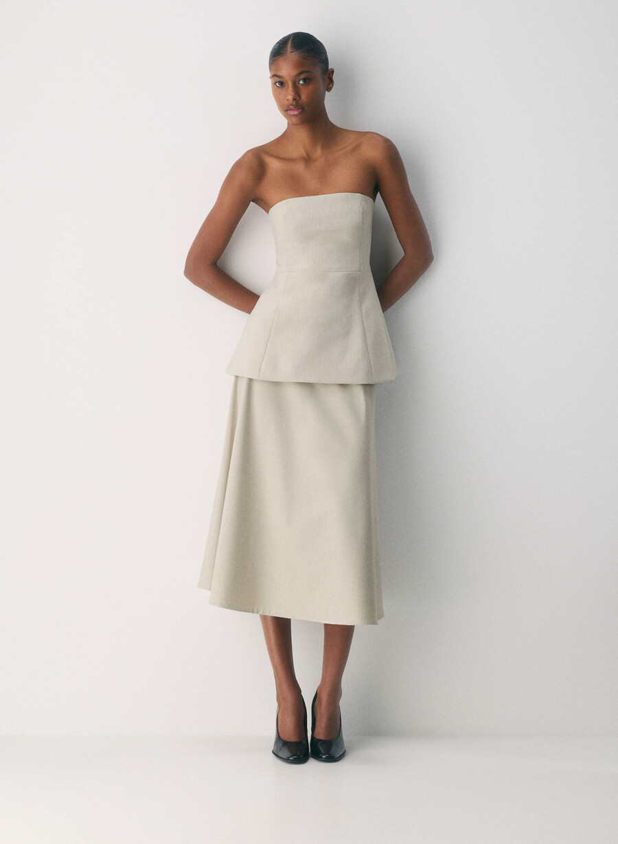 beacon skirt - ressential light heather matte pearl