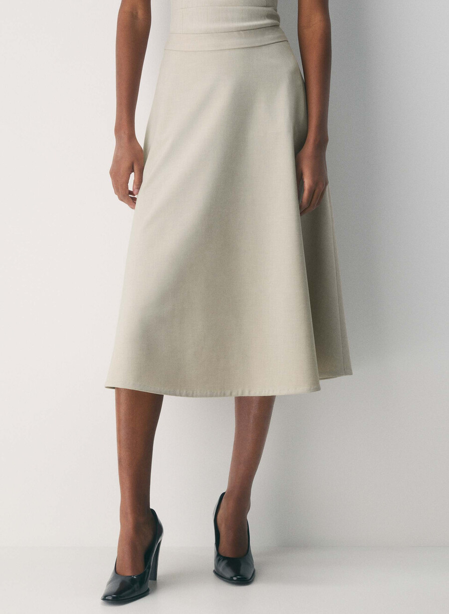 beacon skirt - ressential light heather matte pearl