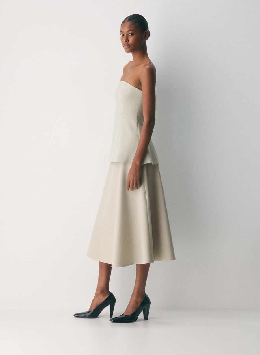 beacon skirt - ressential light heather matte pearl