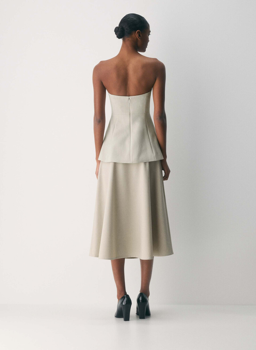 beacon skirt - ressential light heather matte pearl
