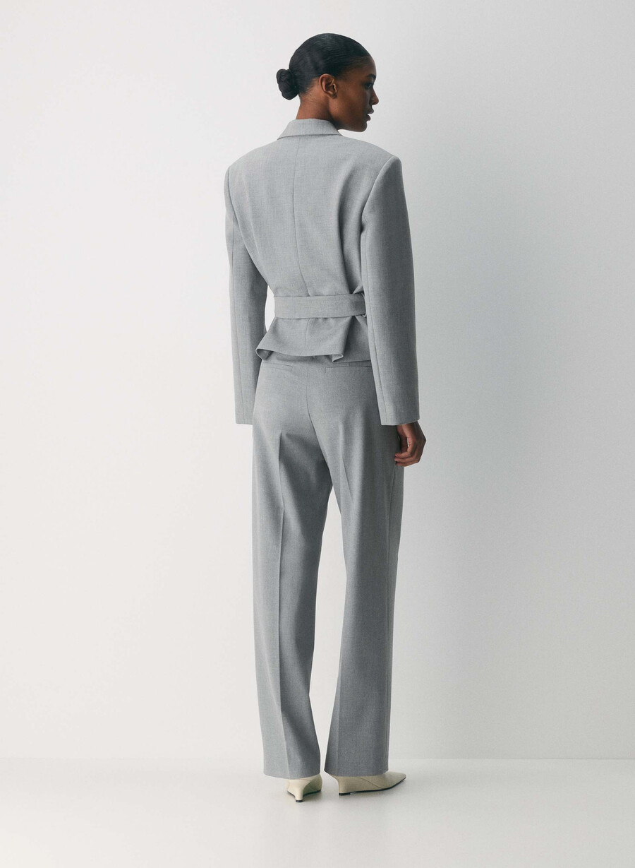 modus blazer - ressential heather dark grey