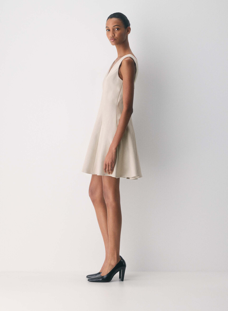 pledge dress - ressential heather matte pearl