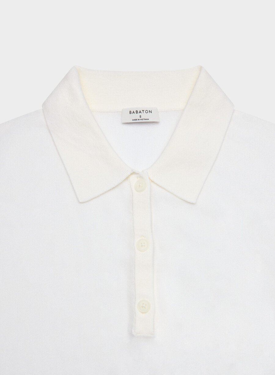steno polo sweater clouded white