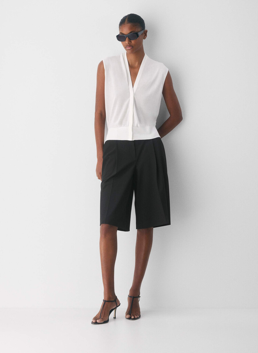 agenda sweater vest clouded white