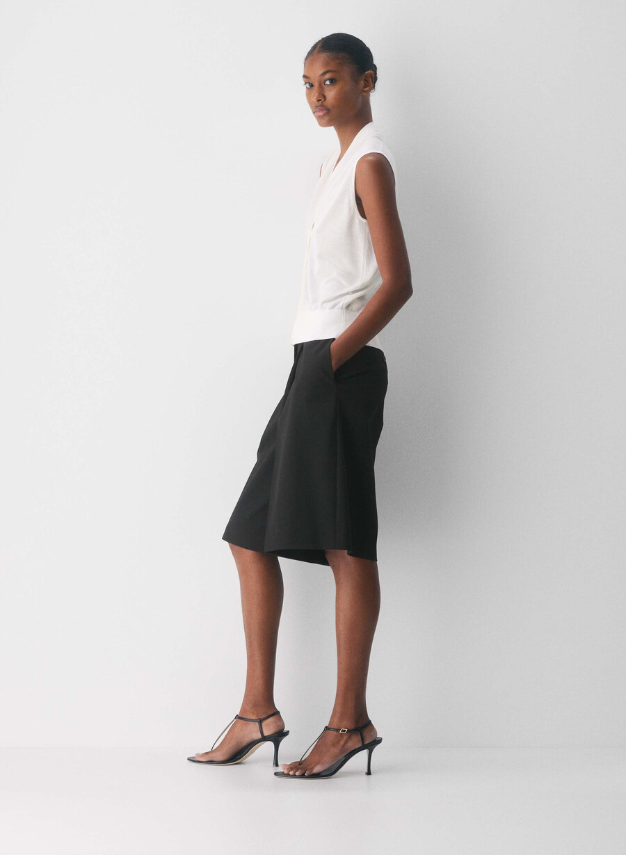 agenda sweater vest clouded white