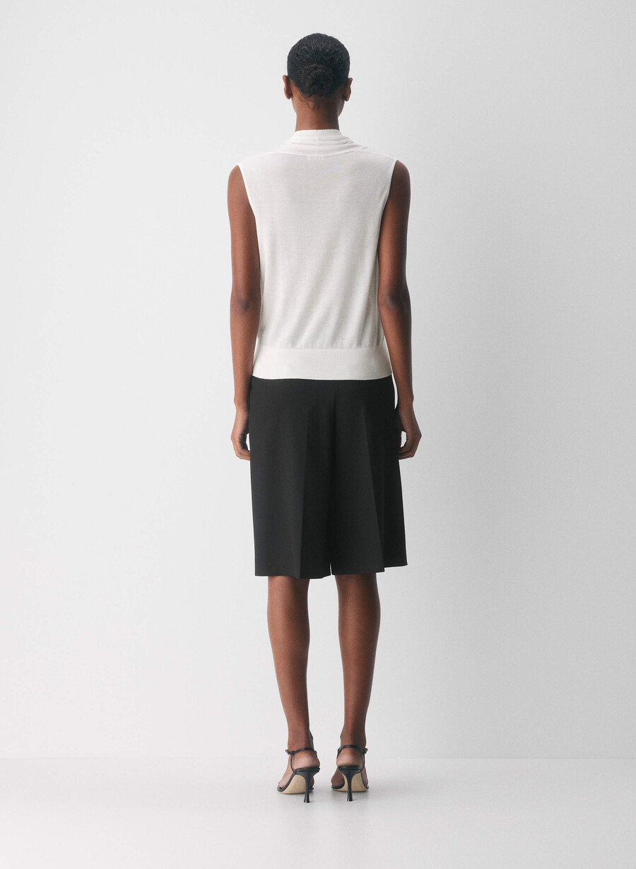agenda sweater vest clouded white