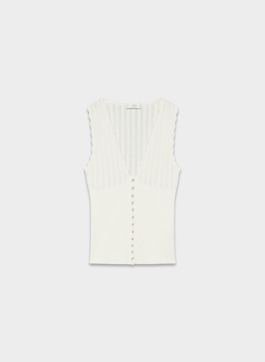plot sweater vest - wonder yarn light birch