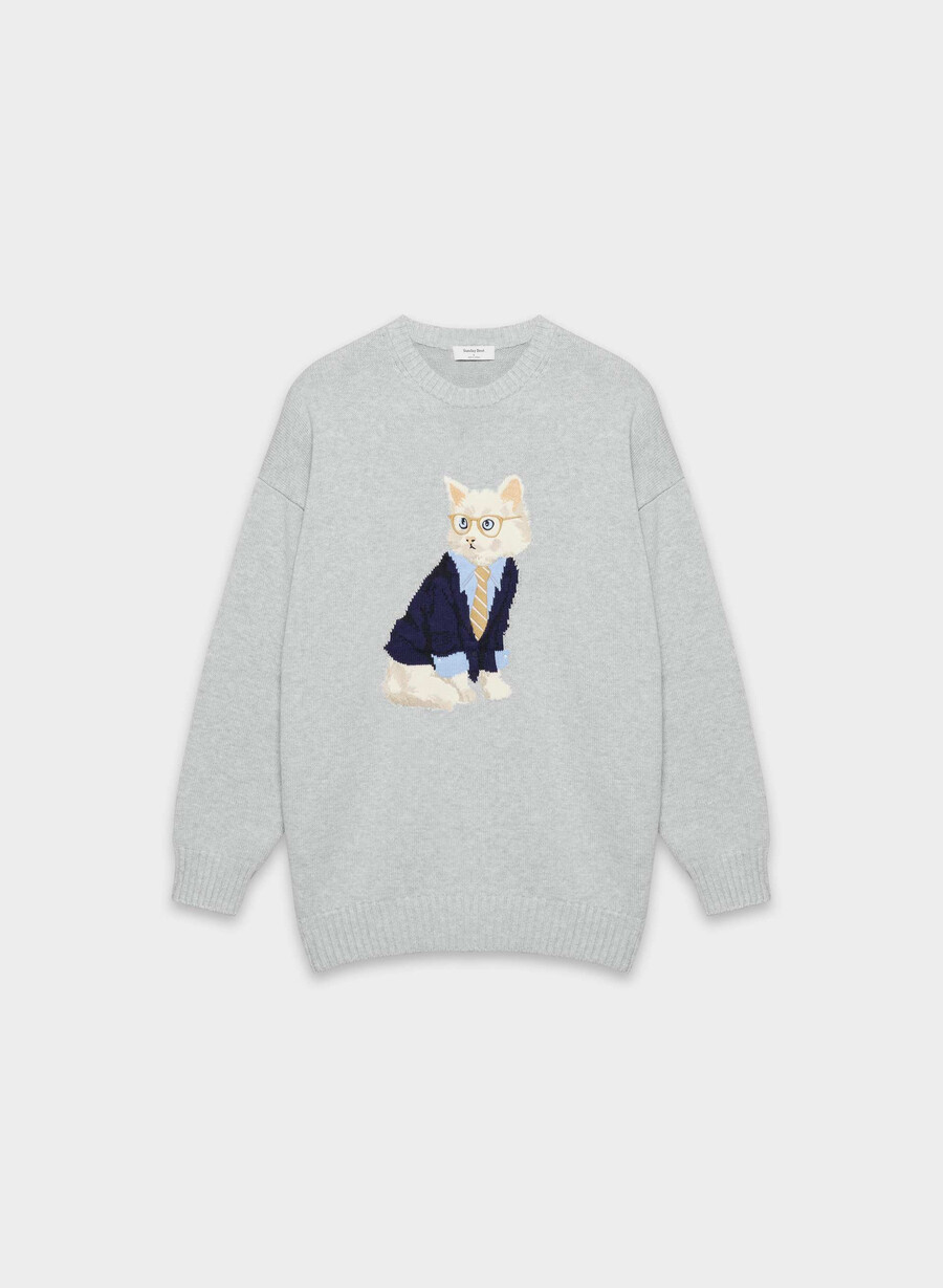 cotton charm peggy icon sweater heather chromewhite