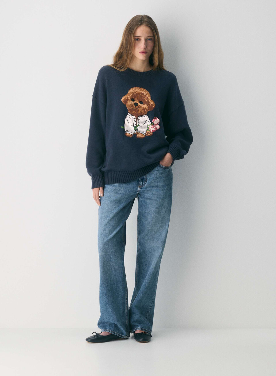 cotton charm peggy icon sweater admiralbrown