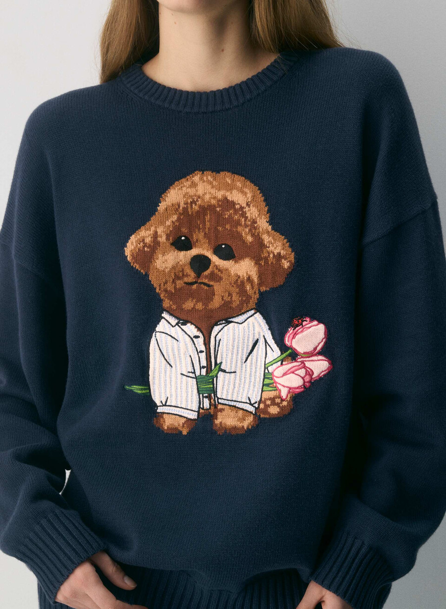 cotton charm peggy icon sweater admiralbrown