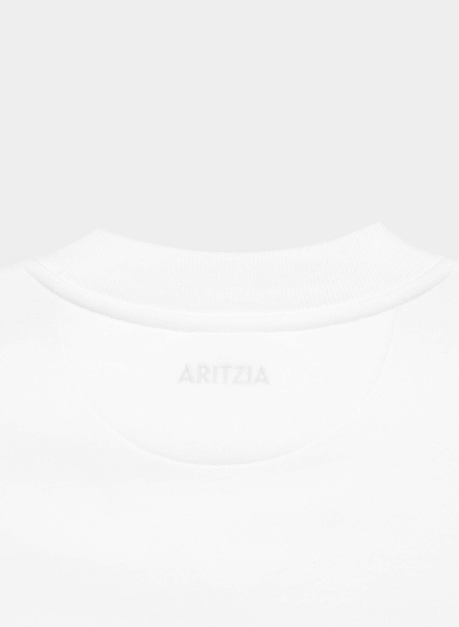 cozy sweatfleece boyfriend v-neck sweatshirt white