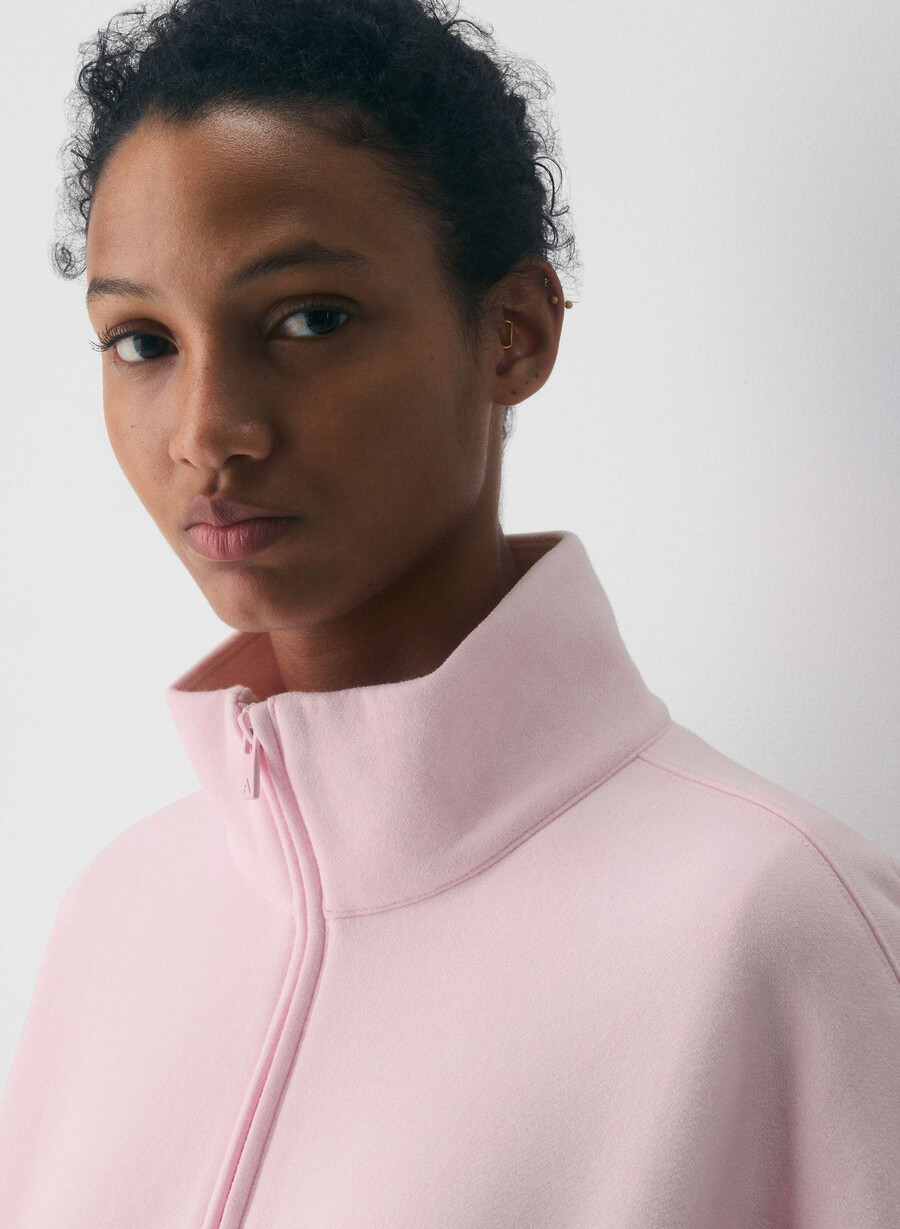 cozy sweatfleece mega 12 zip villa pink