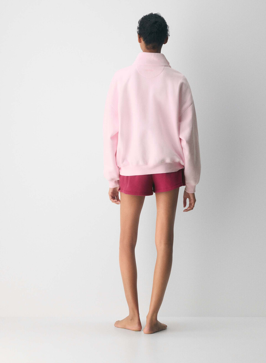 cozy sweatfleece mega 12 zip villa pink