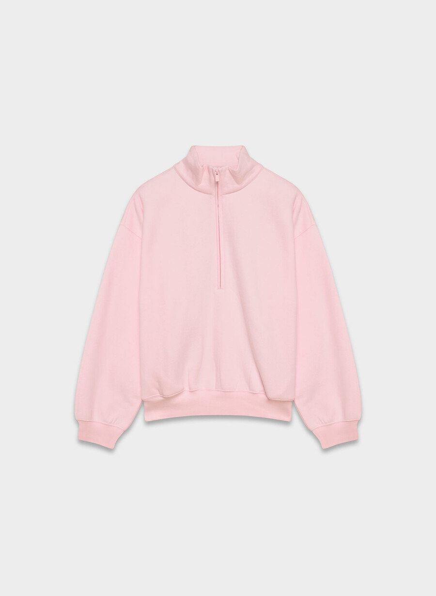 cozy sweatfleece mega 12 zip villa pink