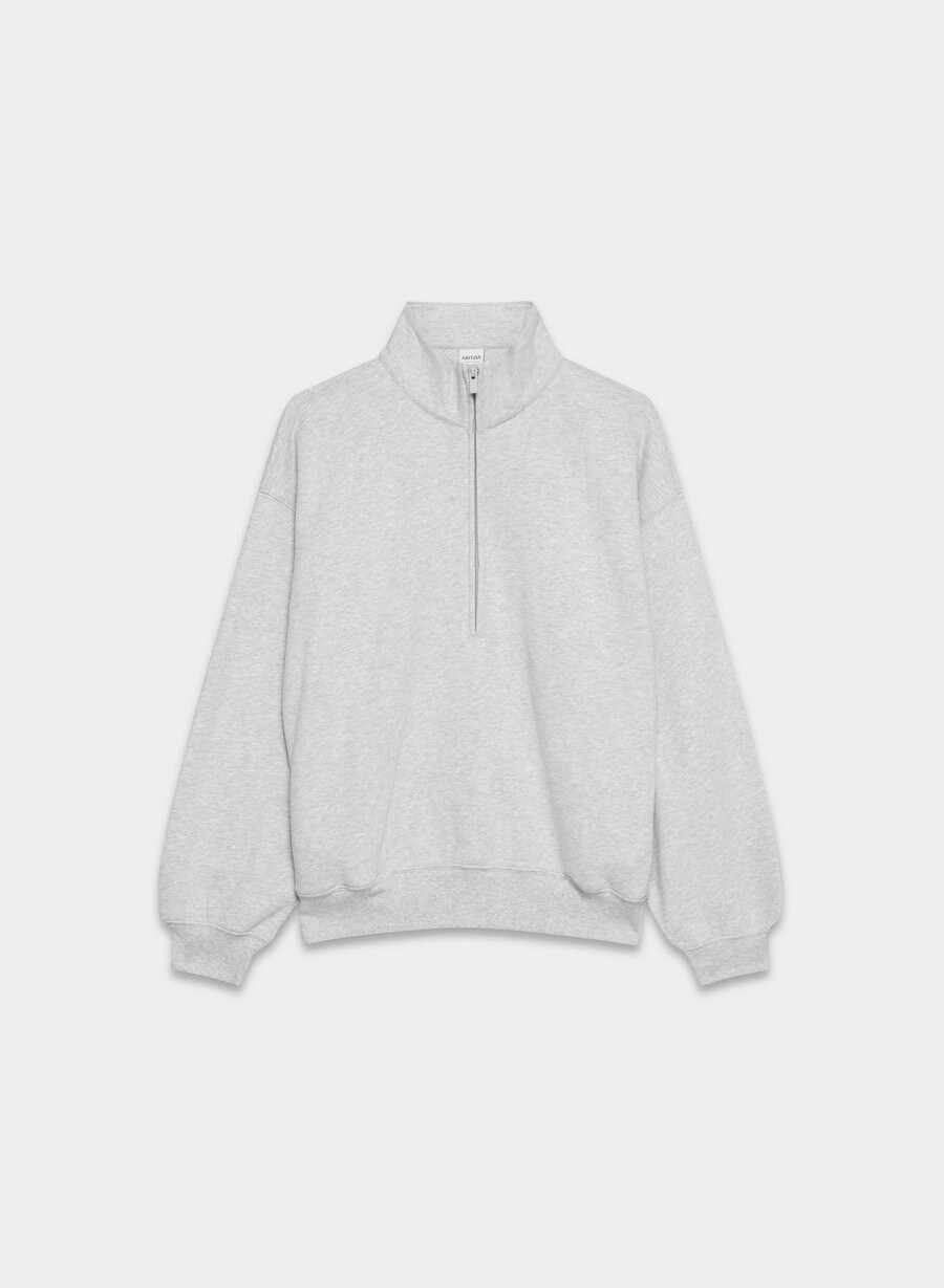 cozy sweatfleece mega 12 zip heather chrome