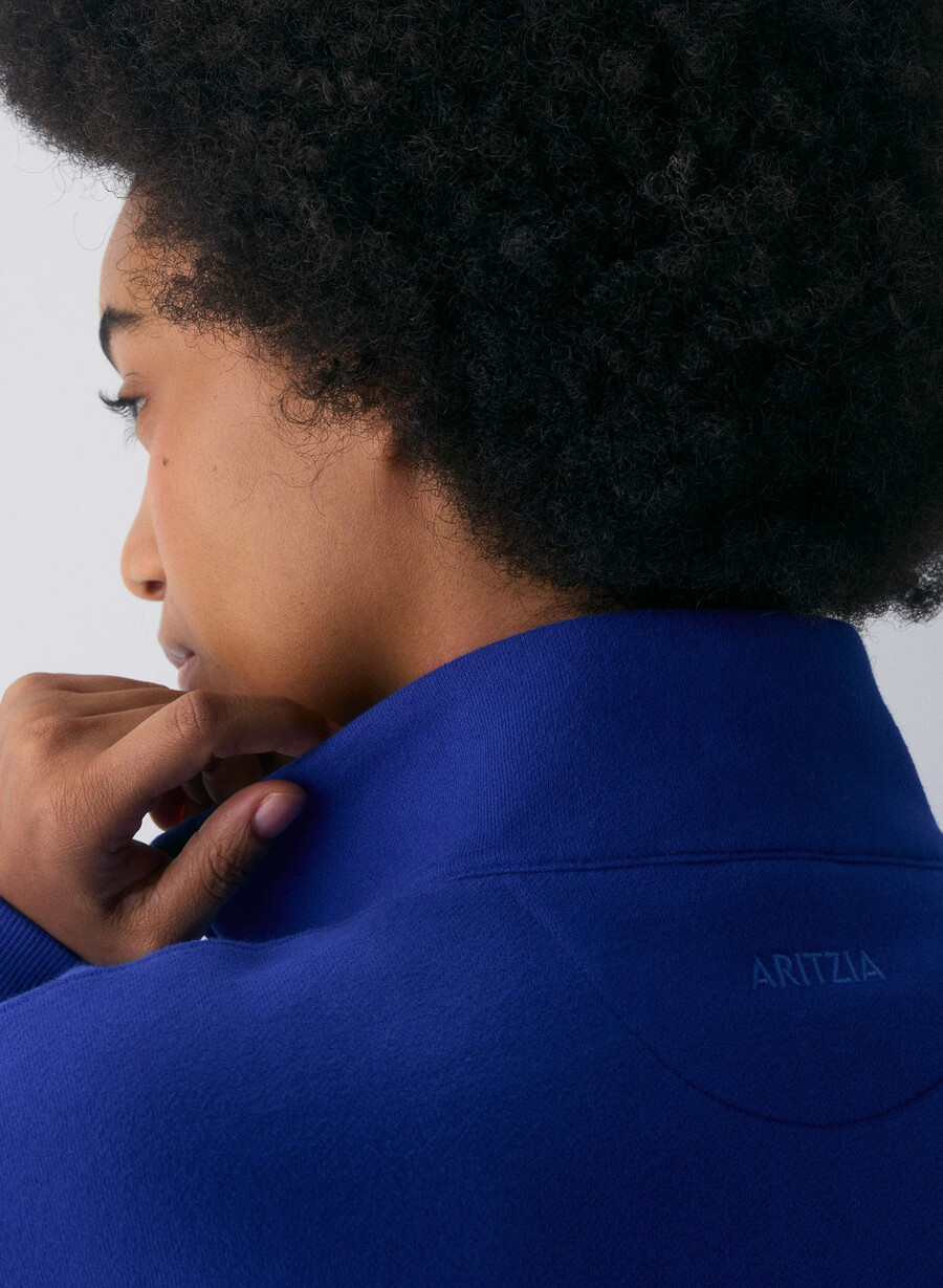 cozy sweatfleece mega zip-up ablaze blue