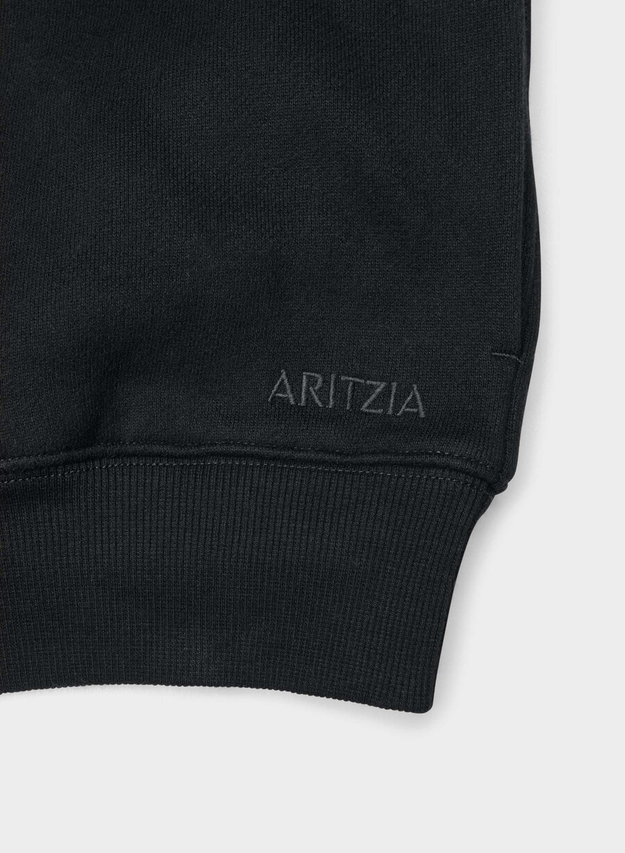 cozy sweatfleece mega funnel neck black