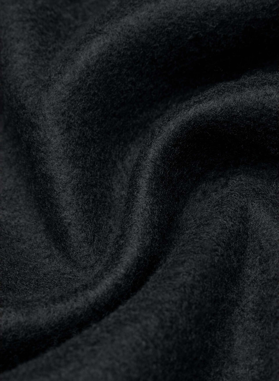 cozy sweatfleece mega funnel neck black