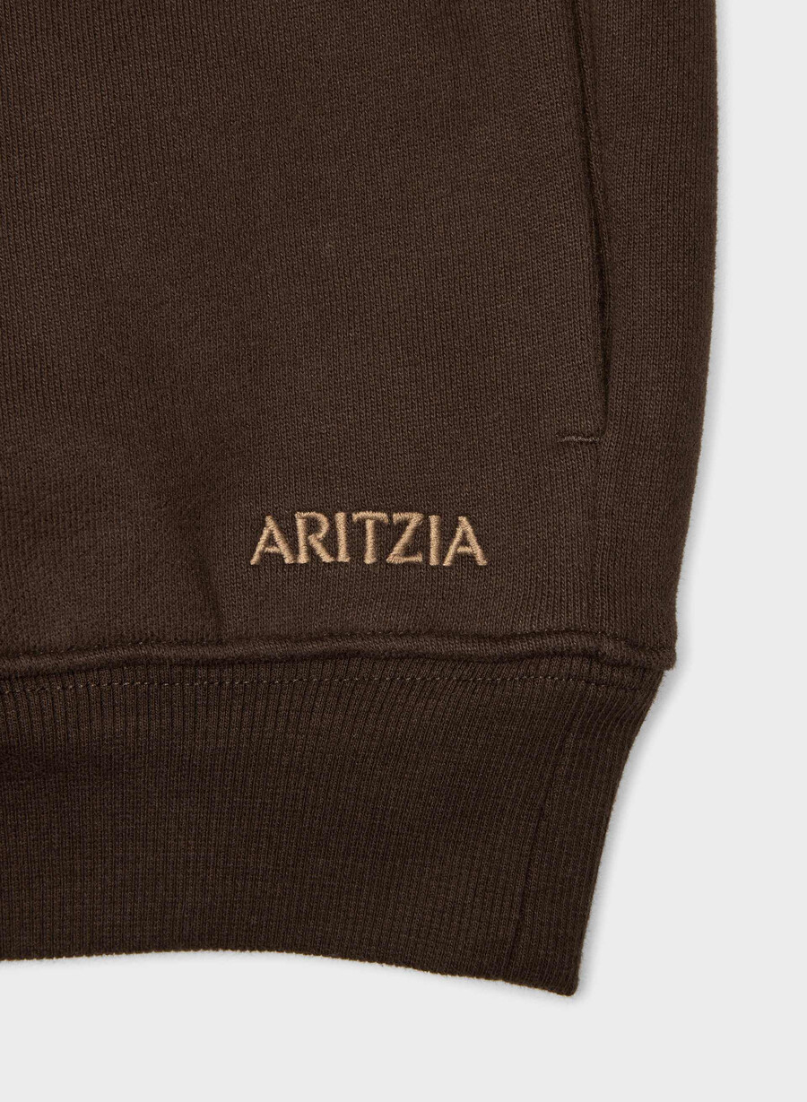 cozy sweatfleece mega funnel neck rich mocha brown