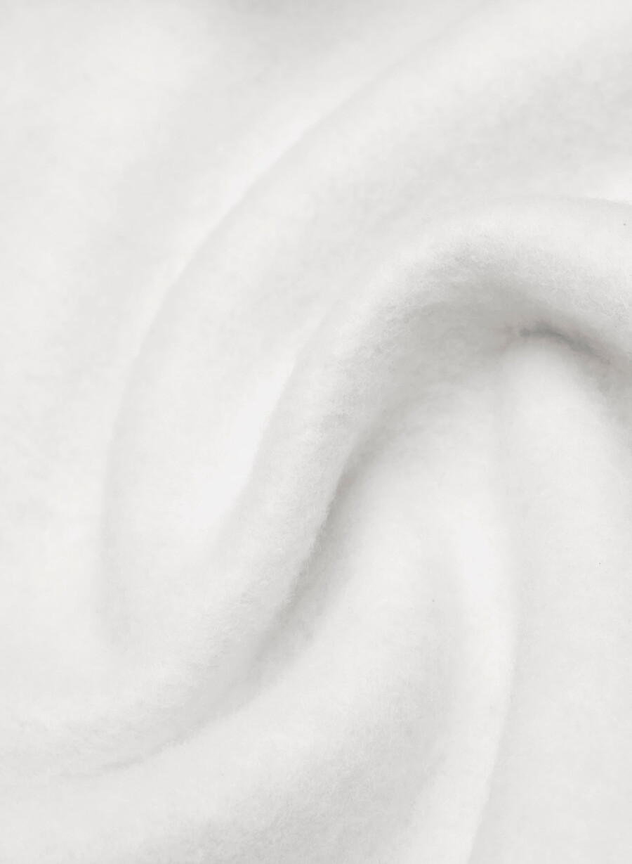 cozy sweatfleece mega funnel neck heather cloud white